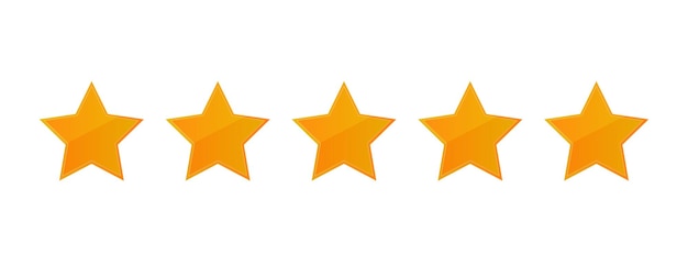 Vector gold 5 star rating