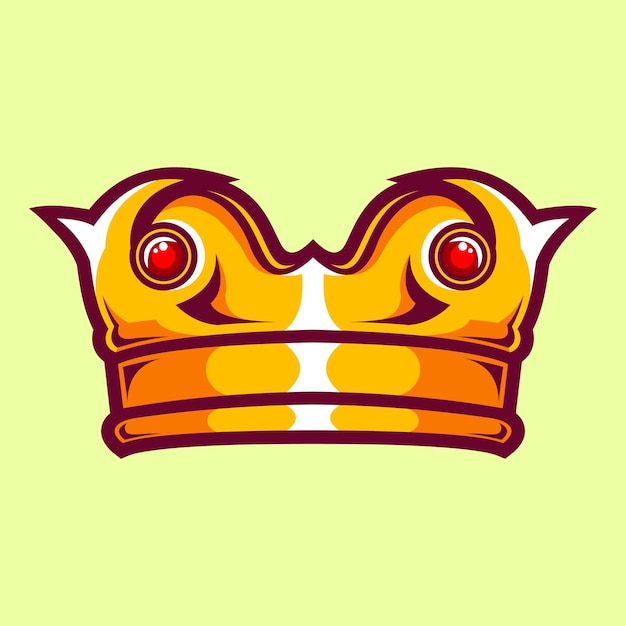 gold 6 crown design vector illustration