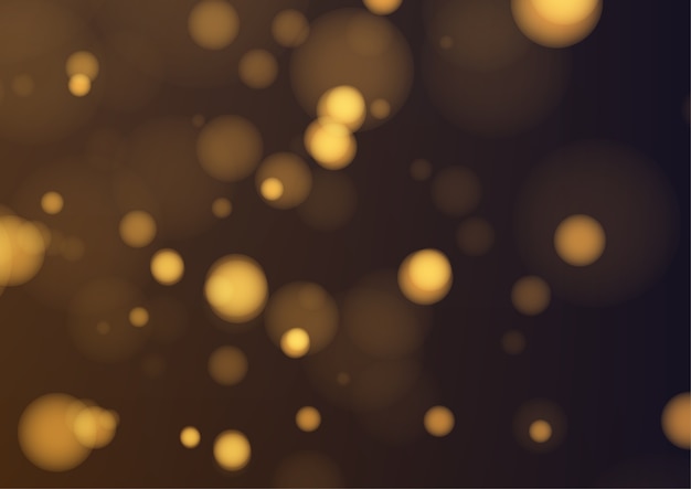 Gold abstract bokeh background. vector illustration