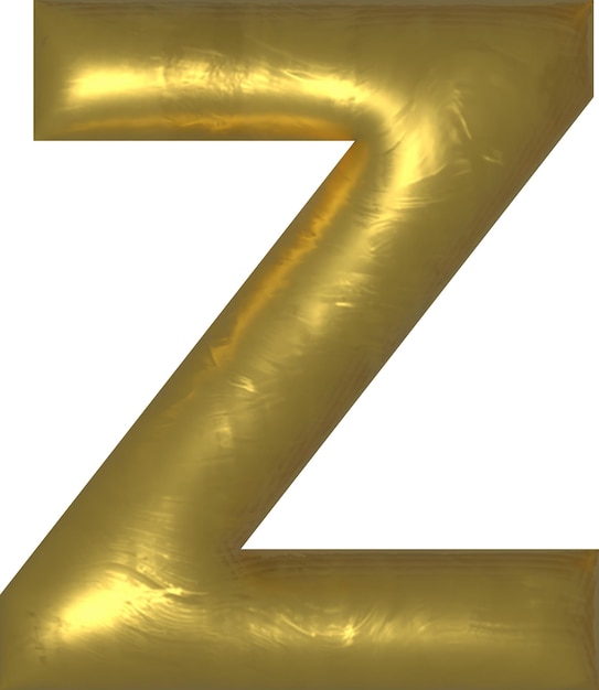 골드 알파벳 문자 고립 된 편지 Z