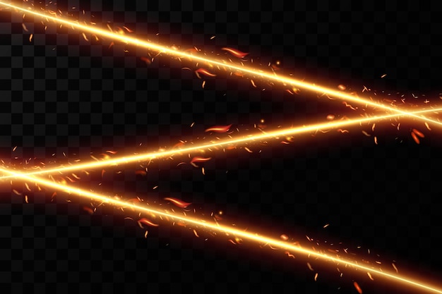 Vector gold background wavy lines of fire light effect