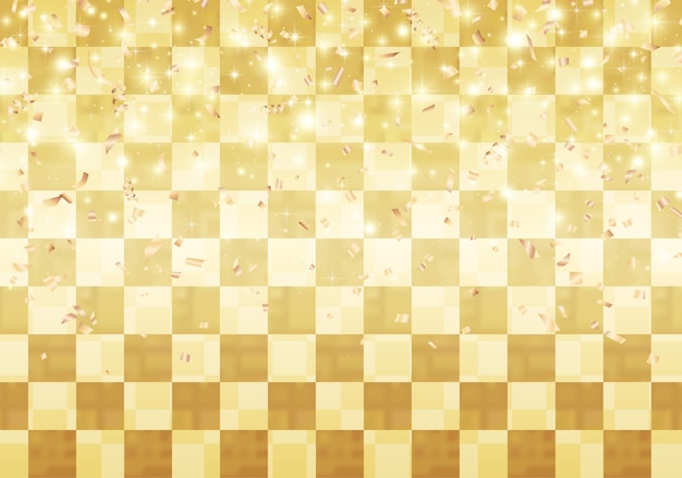 gold background with confetti