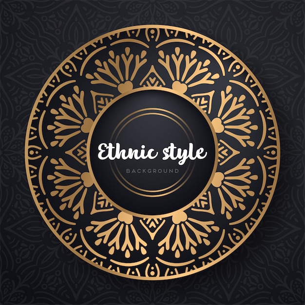 Gold background with mandala