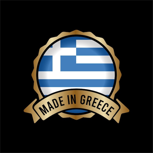 Vector gold badge stamp label button made in greece-01