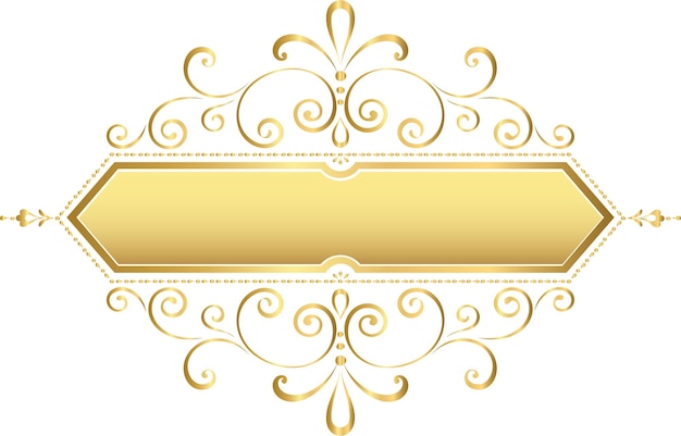 Gold banner frame