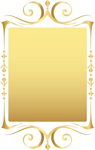 Gold banner frame