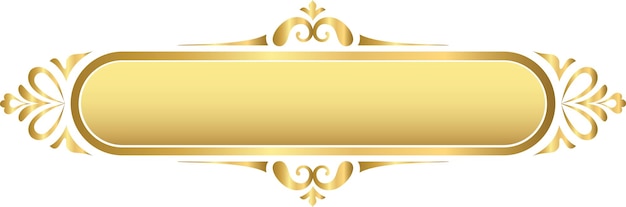 Vector gold banner frame