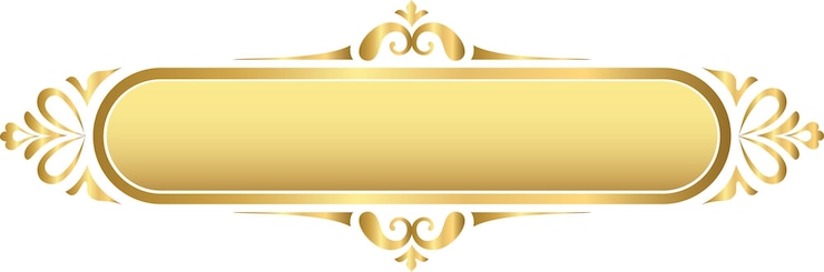 Vector gold banner frame