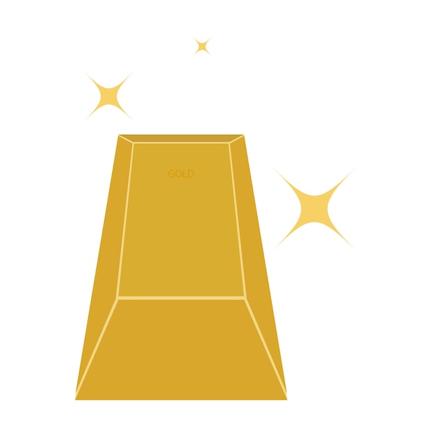 Gold bar icon vector