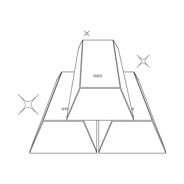 金の延べ棒のアイコン ベクトル