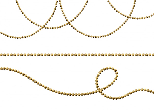 Gold beads set