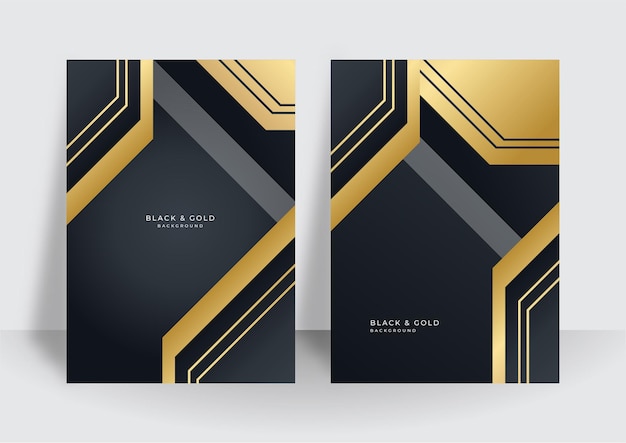 Gold black abstract background