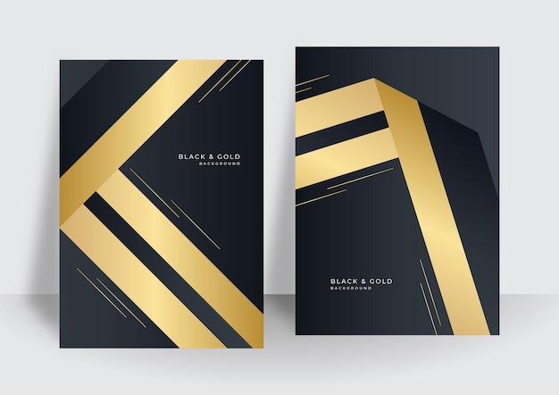 Gold black abstract background