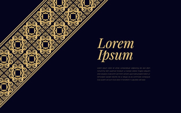 gold and black ace of spades pattern on geometric mosaic abstract background luxury ornament style