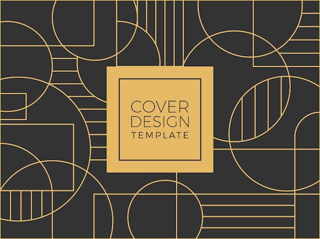 Gold black art deco line art texture background for banner, social media, cover, business card and more