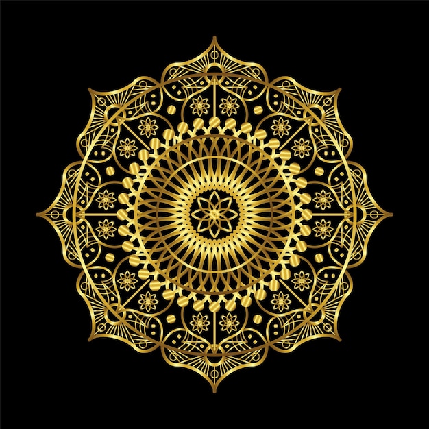 Gold black background design vector stock illustration