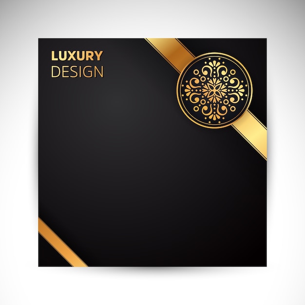 Gold black background design