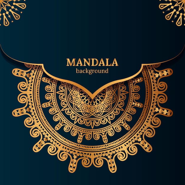 Vector a gold and black background with a gold pattern and the words mandap