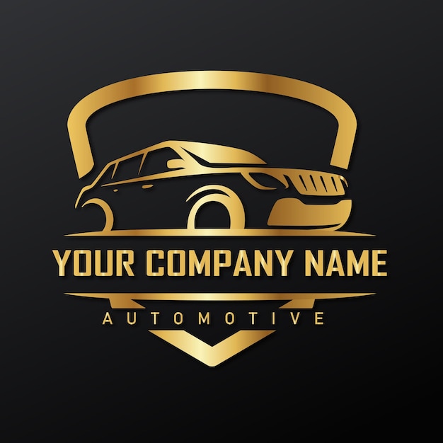 Premium Vector | Gold and black elegant luxury automotive logo