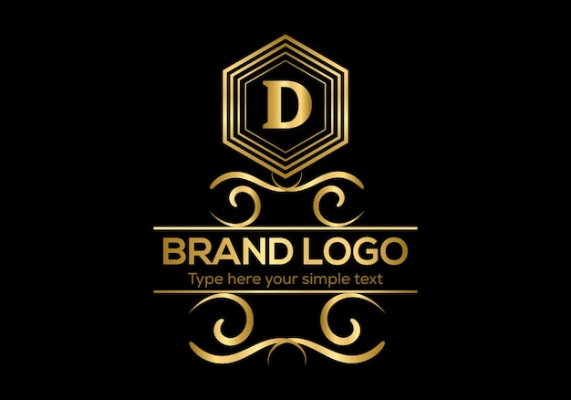 Vector a gold and black logo for a company called brand logo.