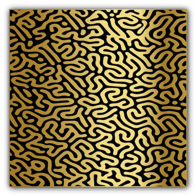 A gold and black pattern with the word zigzag on it.