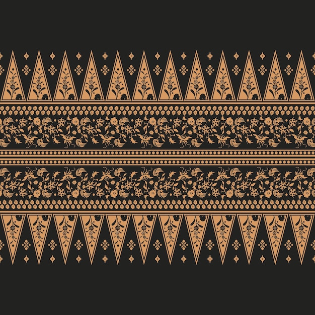 'tribal'이라는 단어가 있는 금색과 검은색 패턴