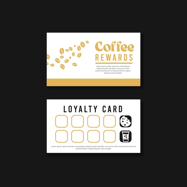 Gold and Black Reward and Loyalty Card Design