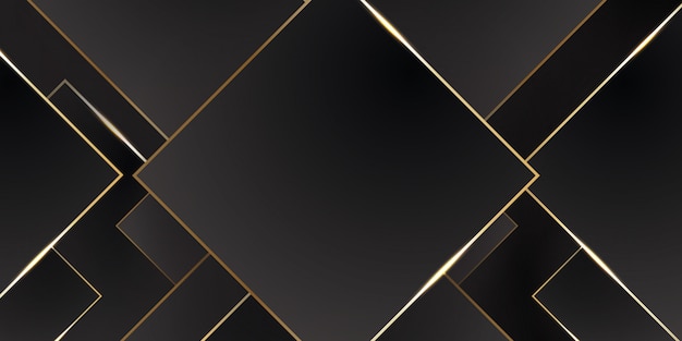 Vector gold black tech metal abstract