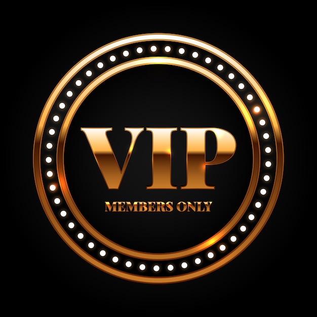 금색과 검은 색 VIP