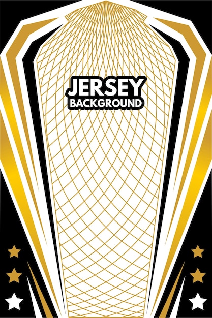 GOLD BLACK AND WHITE ABSTRACT AND STAR PATTERN FOR JERSEY DESIGN
