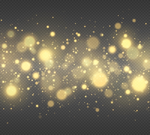 Gold bokeh blurred light abstract background with bokeh effect magic concept