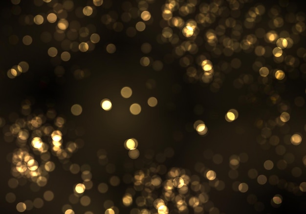 Vector gold bokeh blurred light