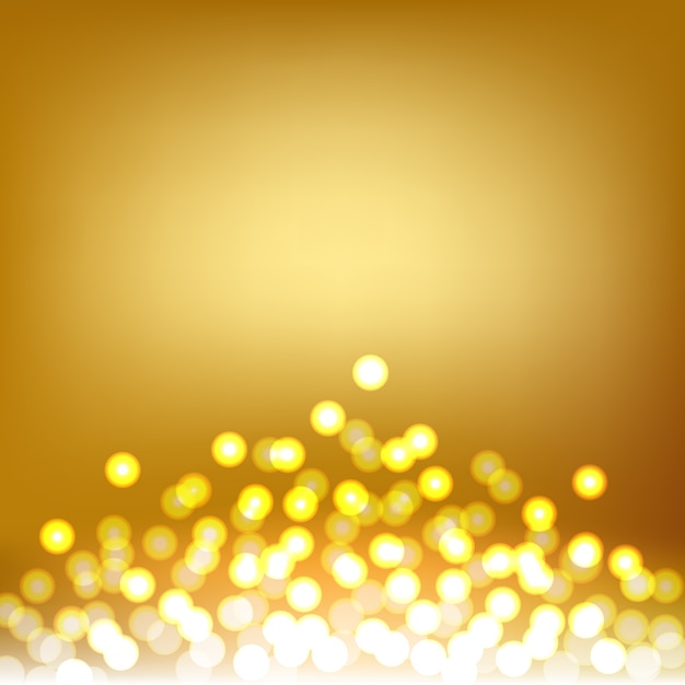 Gold bokeh and lights abstract background