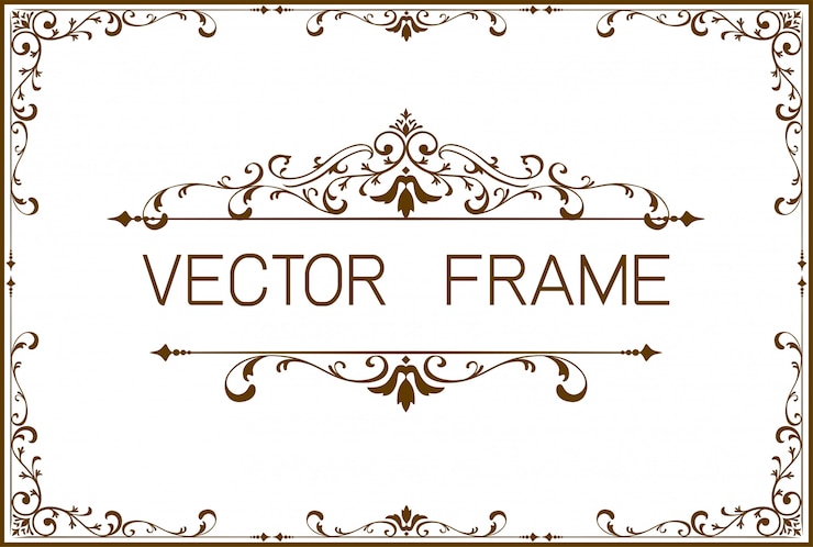 Vector 証明書の金枠フレームテンプレート