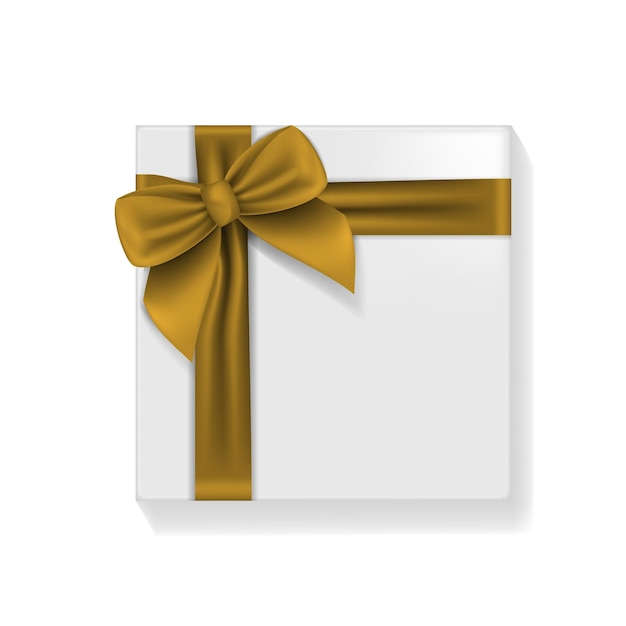 gold bow and box