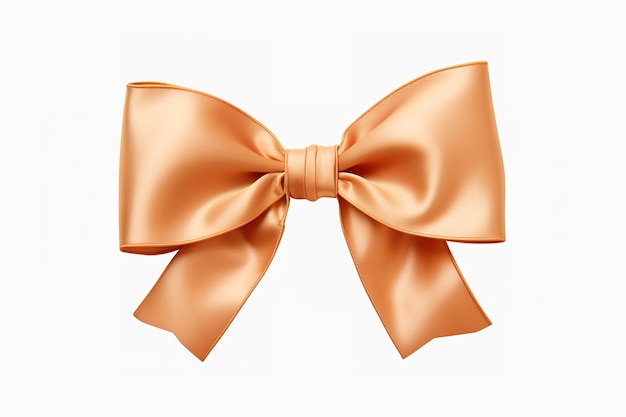 Vector gold bow and ribbon horizontal realistic shiny satin with shadow horizontal ribbon for decorate your