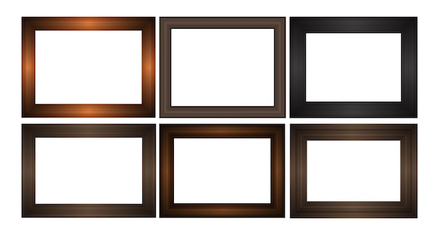 gold brown frame vector on wall