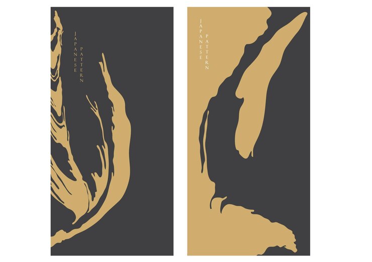 Vector gold brush stroke element with black background vector abstract art pattern texture
