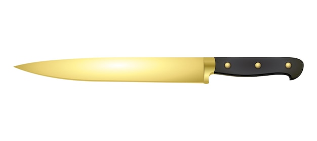 Gold Carve Knife vector Object Illustration