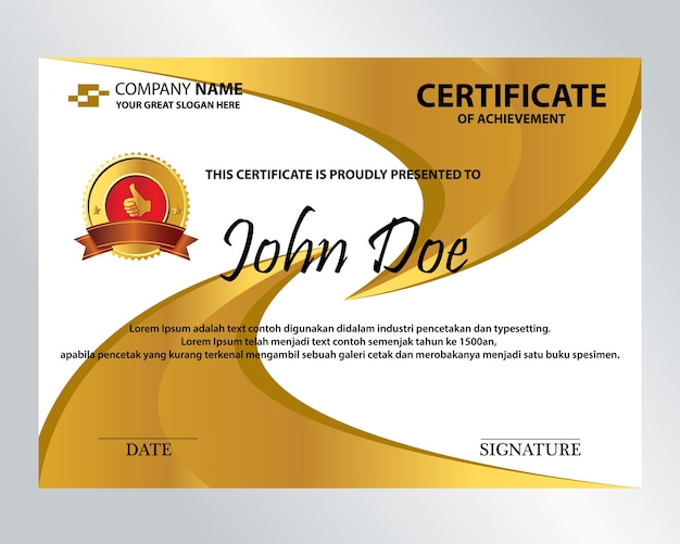 Vector gold certificate