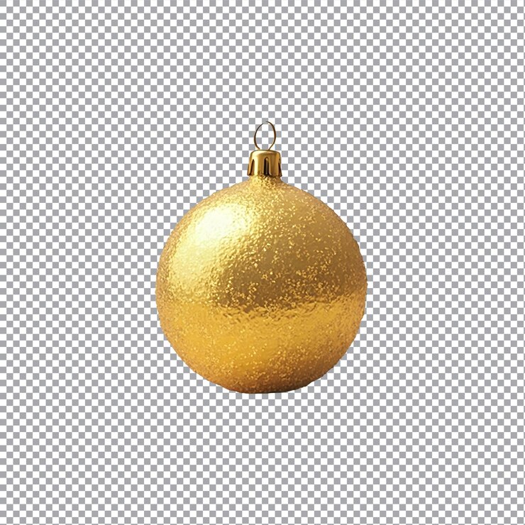 Vector a gold christmas ball with a transparent background