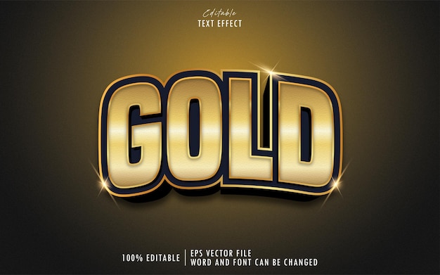 Gold chrome color Text Effect Premium