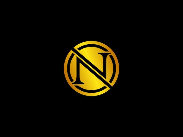 Gold circle logo with the letter n in the middle