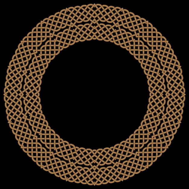 Vector a gold circle with a pattern in the center