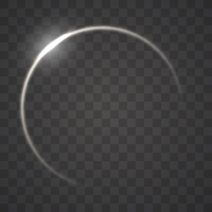Vector gold circles frame with glitter light effect a golden flash flies in a circle in a luminous ring