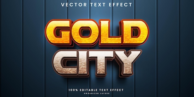 Gold city editable text effect