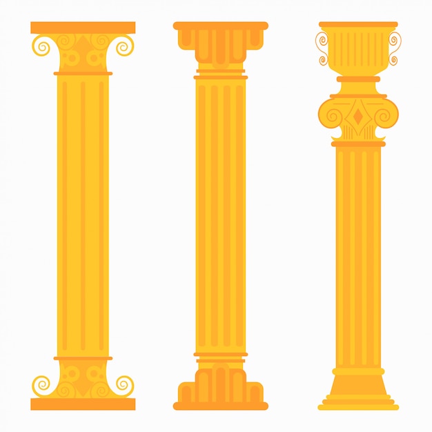 Золотые классические колонны для свадьбы
