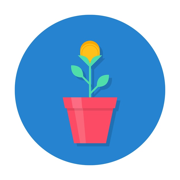 金貨植木鉢アイコン