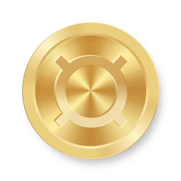 Gold coin of Generic currency symbol Concept of internet currency Generic medal