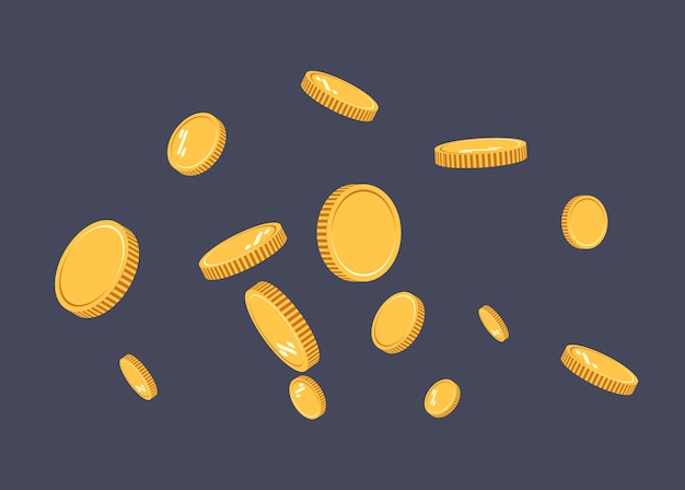 Gold coins explosion